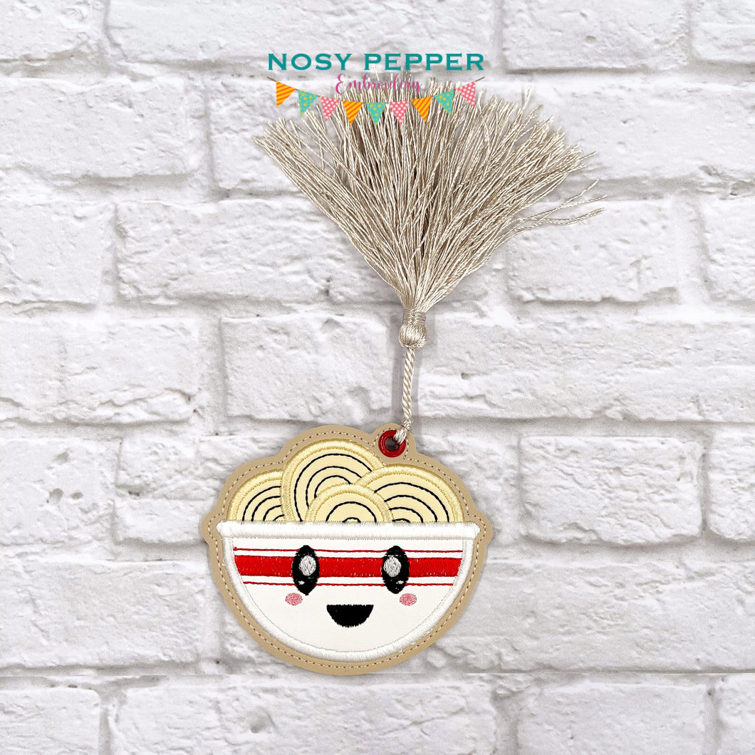 Ramen Applique bookmark machine embroidery file DIGITAL DOWNLOAD