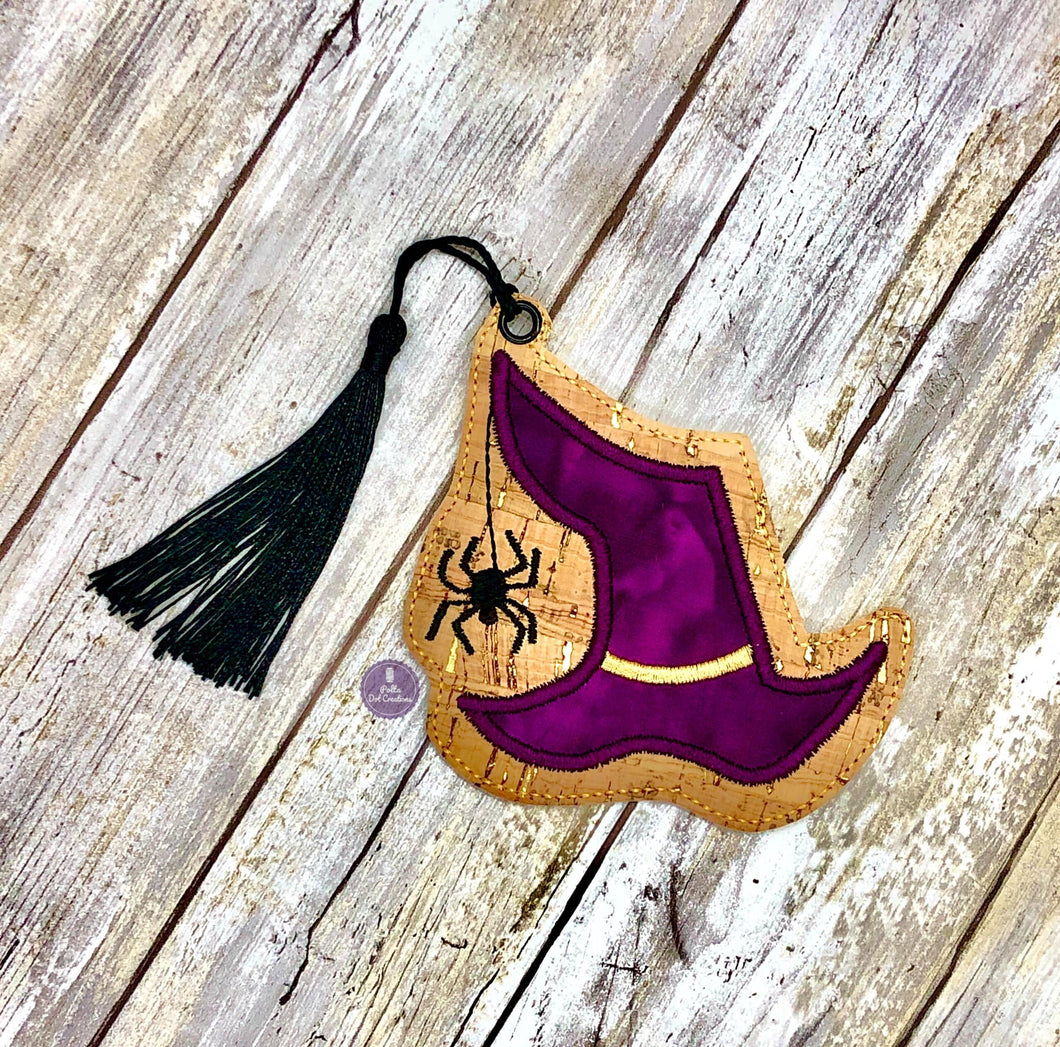 Witch Hat Applique bookmark 4x4 machine embroidery design DIGITAL DOWNLOAD