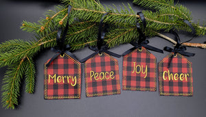 Holiday Gift Tag (set of 5 designs) machine embroidery design DIGITAL DOWNLOAD