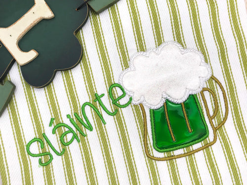 Slainte Applique embroidrery design (4 sizes included) DIGITAL DOWNLOAD