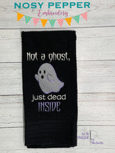 Load image into Gallery viewer, Not a ghost just dead inside sketchy machine embroidery design (4 sizes included) DIGITAL DOWNLOAD