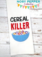 Load image into Gallery viewer, Cereal Killer machine embroidery design (4 sizes included) DIGITAL DOWNLOAD