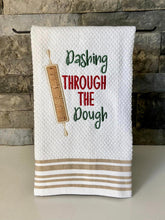 Load image into Gallery viewer, Dashing Through The Dough machine embroidery design (4 sizes and 2 versions included) DIGITAL DOWNLOAD