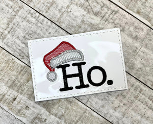 Ho Gift Card holder machine embroidery design 4x4 DIGITAL DOWNLOAD