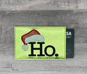 Ho Gift Card holder machine embroidery design 4x4 DIGITAL DOWNLOAD