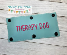 Load image into Gallery viewer, Therapy Dog Collar Wrap machine embroidery design 3 sizes included DIGITAL DOWNLOAD