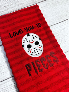 Love You To Pieces Appliqué machine embroidery design (4 sizes available) DIGITAL DOWNLOAD