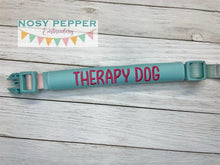 Load image into Gallery viewer, Therapy Dog Collar Wrap machine embroidery design 3 sizes included DIGITAL DOWNLOAD