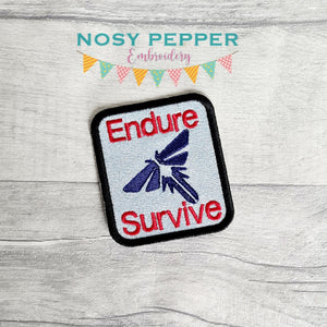 Survive And Endure Patch machine embroidery file (2 sizes included) DIGITAL DOWNLOAD