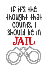 Jail machine embroidery design (4 sizes included) DIGITAL DOWNLOAD