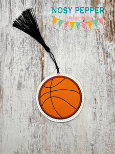 Basketball Applique bookmark/bag tag/ornament machine embroidery design DIGITAL DOWNLOAD