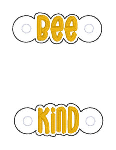 Bee Kind Shoe Charm machine embroidery design (3 versions included) DIGITAL DOWNLOAD