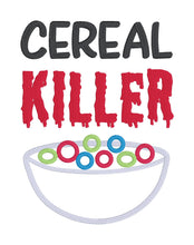 Load image into Gallery viewer, Cereal Killer machine embroidery design (4 sizes included) DIGITAL DOWNLOAD