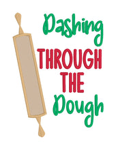 Load image into Gallery viewer, Dashing Through The Dough machine embroidery design (4 sizes and 2 versions included) DIGITAL DOWNLOAD