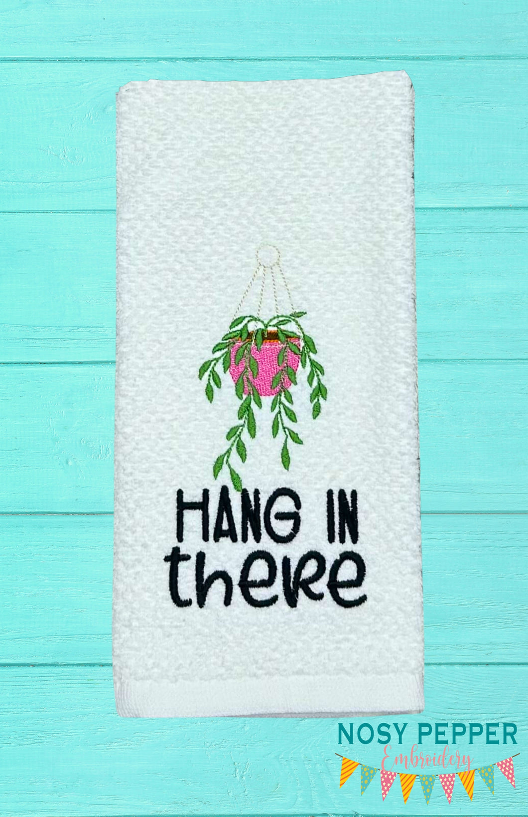 Hang In There machine embroidery design (4 sizes included) DIGITAL DOWNLOAD