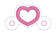 Load image into Gallery viewer, Heart Applique Shoe Charm machine embroidery design (3 versions included) DIGITAL DOWNLOAD