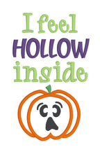 Load image into Gallery viewer, I feel hollow inside applique machine embroidery design (4 sizes included) DIGITAL DOWNLOAD