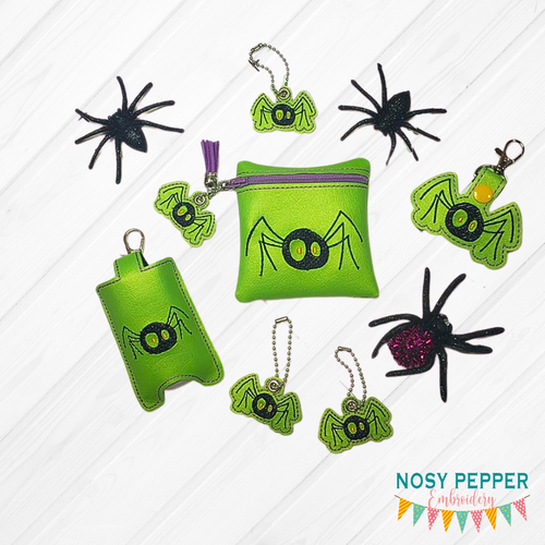 Cute Spider Set (Halloween Hop set of 4 designs) machine embroidery design DIGITAL DOWNLOAD