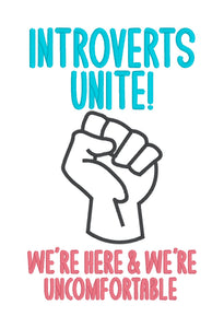 Introverts Unite machine embroidery design (4 sizes included) DIGITAL DOWNLOAD