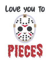 Load image into Gallery viewer, Love You To Pieces Appliqué machine embroidery design (4 sizes available) DIGITAL DOWNLOAD