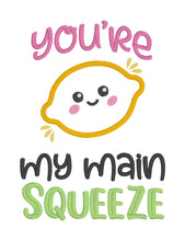 Load image into Gallery viewer, You&#39;re my main squeeze machine applique design (4 sizes included) DIGITAL DOWNLOAD