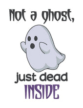 Load image into Gallery viewer, Not a ghost just dead inside sketchy machine embroidery design (4 sizes included) DIGITAL DOWNLOAD