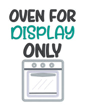 Load image into Gallery viewer, Oven for display only applique (4 sizes included) machine embroidery design DIGITAL DOWNLOAD
