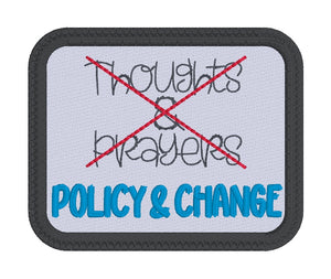 Policy and Change Patch machine embroidery design