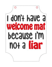 Load image into Gallery viewer, Welcome Mat ITH sign (4 sizes included) machine embroidery design DIGITAL DOWNLOAD